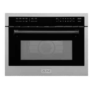 Autograph 24 in. 1.6 cu. ft. Built-In Convection Microwave Oven in Fingerprint Resistant Stainless with Matte Black