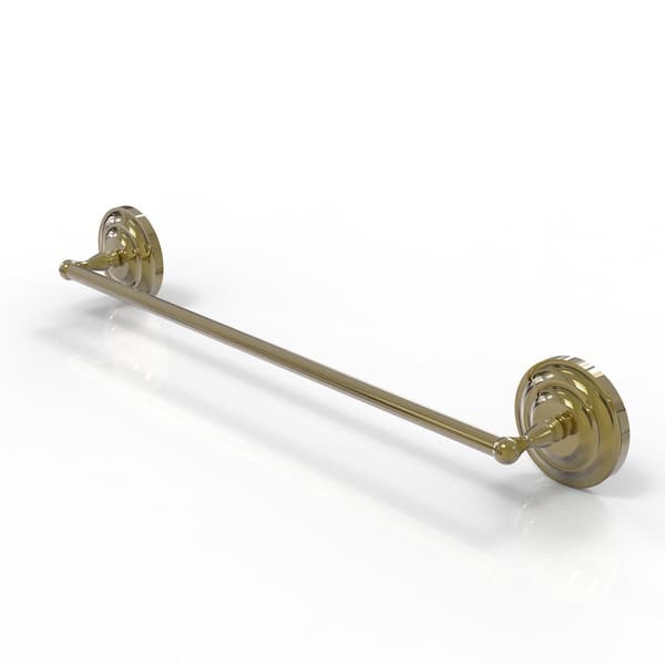 Allied Brass Que New Collection 36 in. Wall Mounted Single Towel Bar in Unlacquered Brass