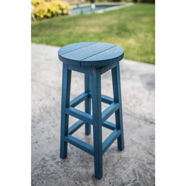 Recycled Plastic Atlantic Navy Outdoor, Recycled Plastic Counter Stool