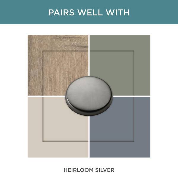 Lindley 1-3/16 in. (30mm) Heirloom Silver Square Cabinet Knob