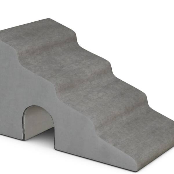 FORCLOVER 4-Tier High Density Foam Dog Stairs Extra Wide Pet Stairs with Non-slip Bottom