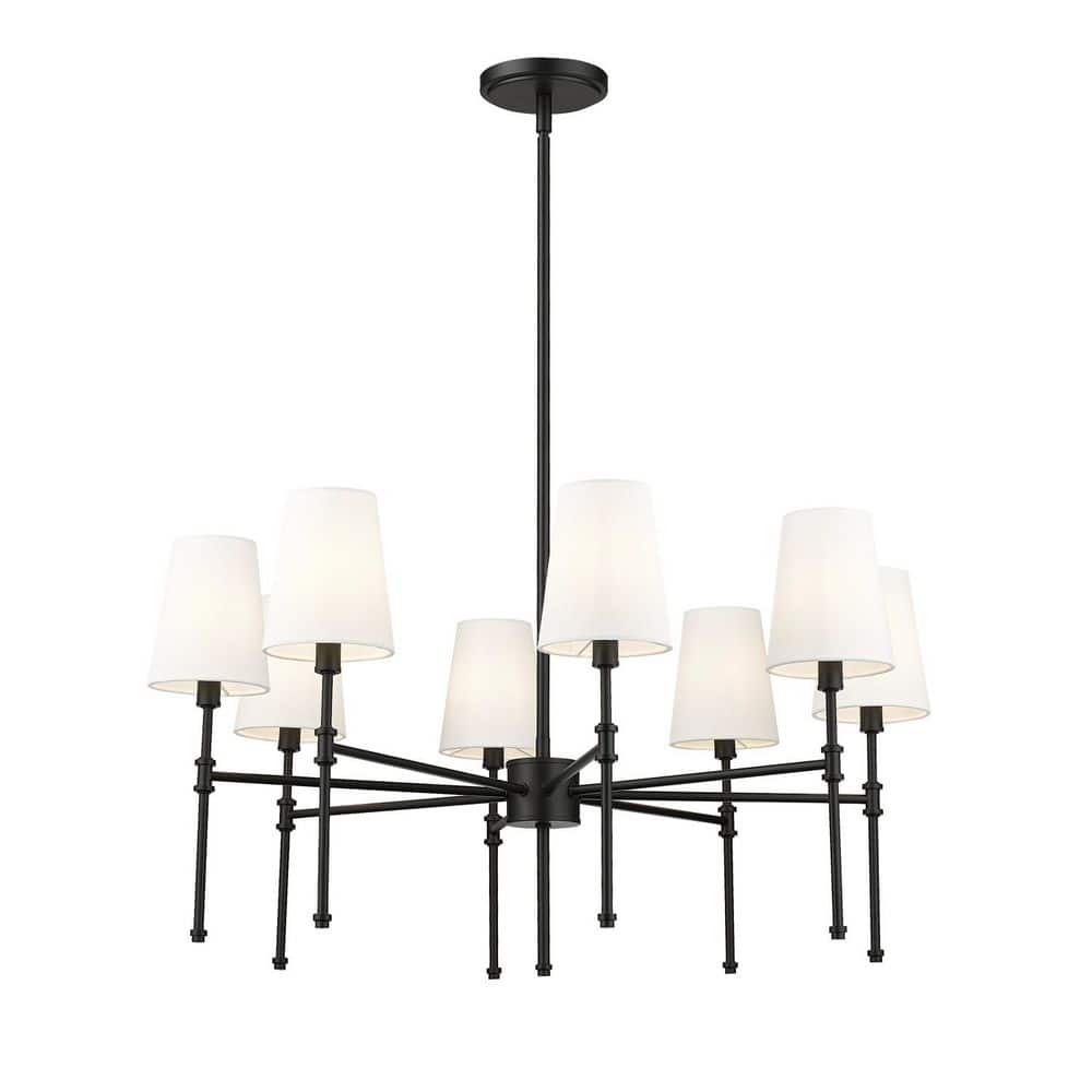 Adorra 8-Light Matte Black Chandelier Ceiling Light price history on PriceWatchPro