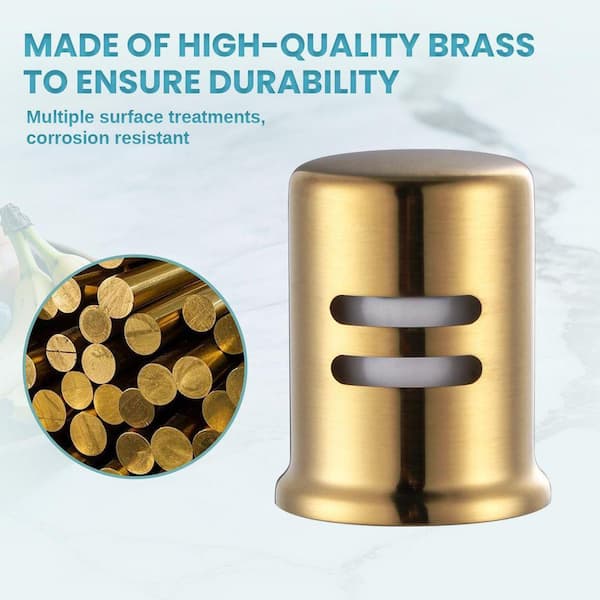 ARCORA 8.67 in x 2.28 in x 1.8 in Dishwasher Air Gap Cover in Gold