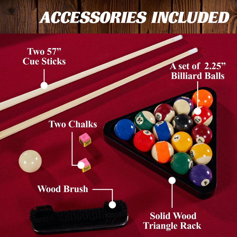 Barrington Arlington 8.3' Brown Wood Billiard Table with Accessories