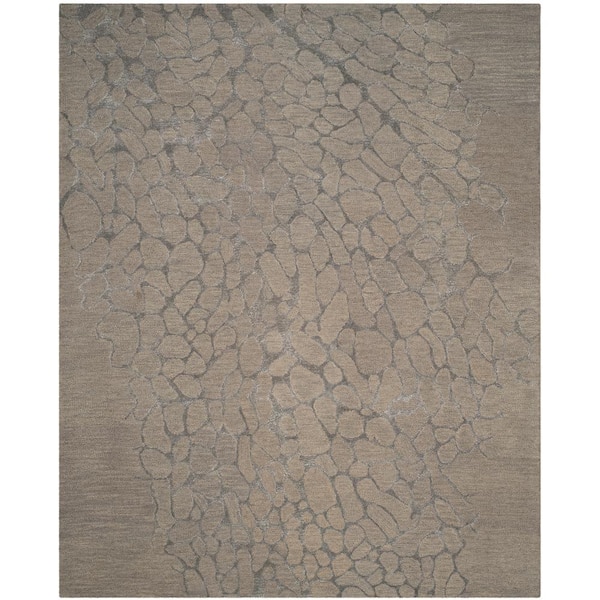 SAFAVIEH Blossom Gray 8 ft. x 10 ft. Geometric Area Rug