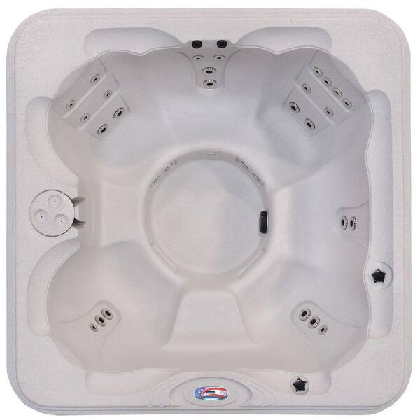 American Spas Sahara 6-Person 30-Jet Bench Spa with Easy Plug -N-Play and Two Port LED Waterfalls