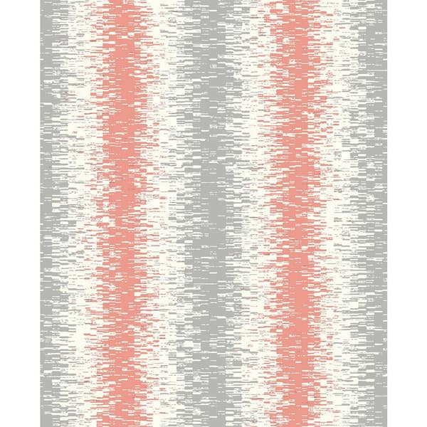 A-Street Prints Quake Coral Abstract Stripe Paper Strippable Roll (Covers 56.4 sq. ft.)