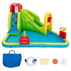 Multi-Color Inflatable Water Slide Kids Bounce House without Blower