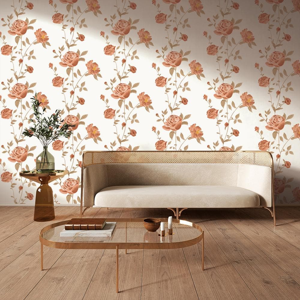 Scarlet Rose Self-Adhesive Peel and Stick Wallpaper