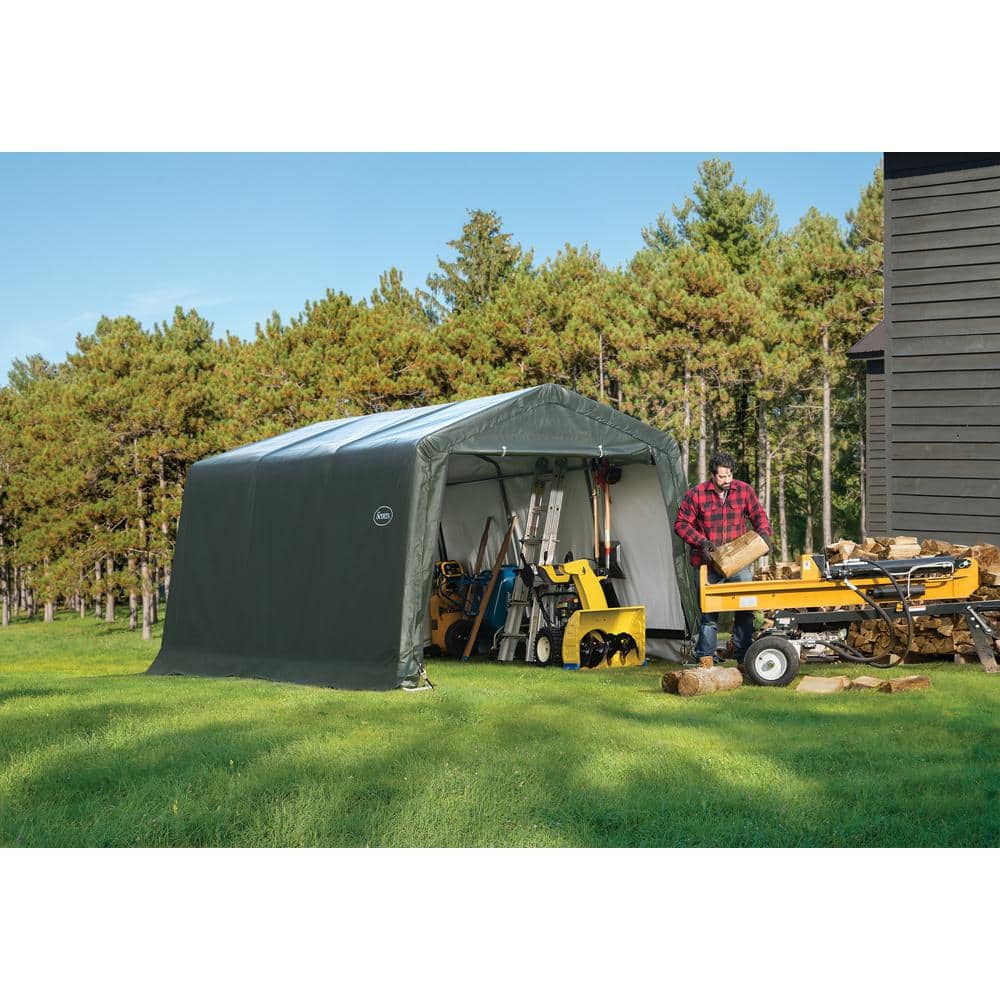 Scotts 10' x 15' Green Steel Frame Storage Shed