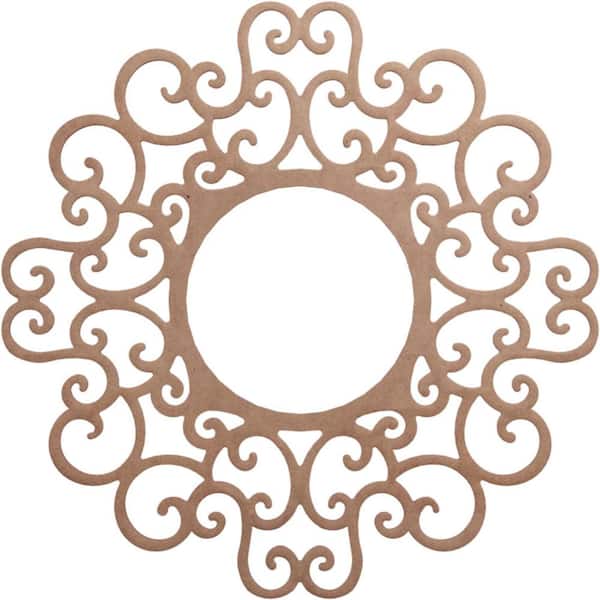 Ekena Millwork 0.375 in. x 32 in. x 32 in. Wood Medallion Moulding