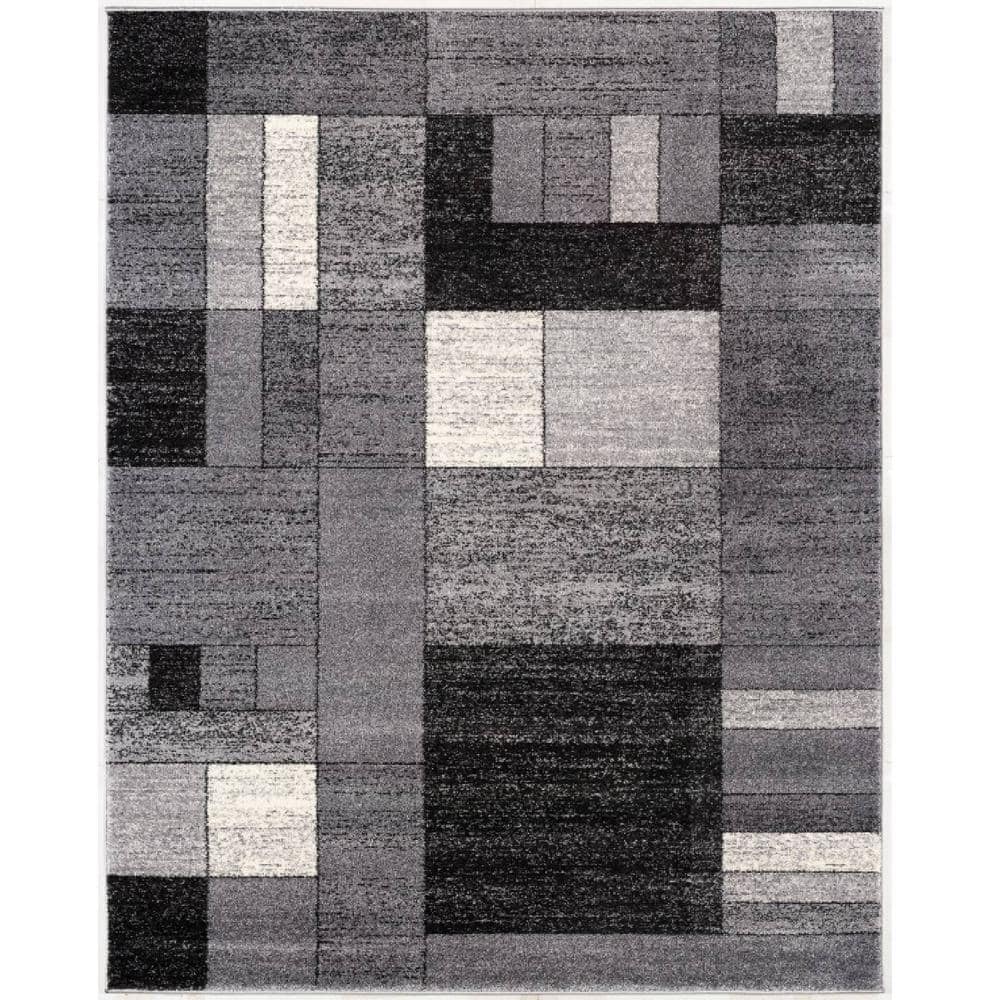 Rug Branch Nova Modern Grey 5 Ft. 3 In. X 7 Ft. 5 In. Abstract Area Rug 