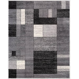 Nova Modern Grey 5 ft. 3 in. x 7 ft. 5 in. Abstract Area Rug
