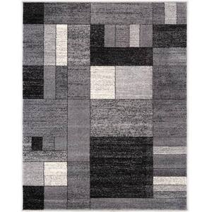 Nova Modern Grey 6 ft. 6 in. x 9 ft. 4 in. Abstract Area Rug
