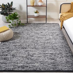 Natura Black 6 ft. x 6 ft. Abstract Square Area Rug