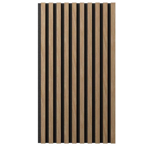 AcousticPro 1 in. x 1 ft. x 8 ft. Noise Cancelling Traditional MDF Sound Absorbing Panel in Aged Barrel (2-Pack)