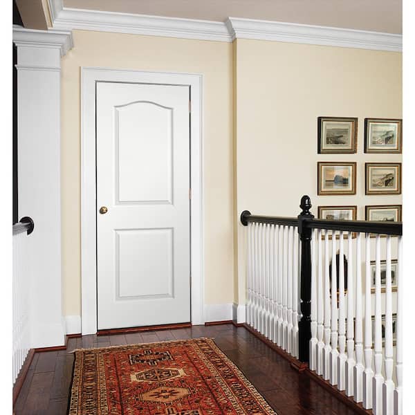 30 in. x 80 in. Camden Primed Textured Solid Core Molded Composite MDF Interior Door Slab