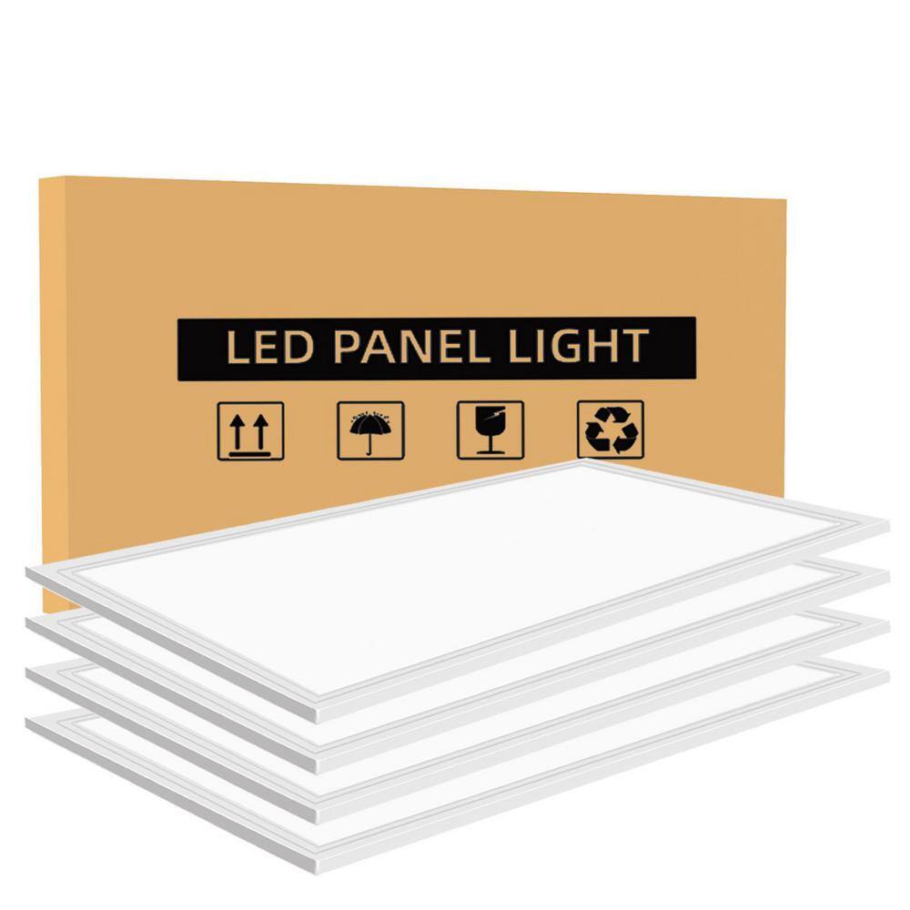 Bieuoram 2 Ft. X 4 Ft. 7800 Lumens Integrated LED Drop-In Ceiling Panel ...