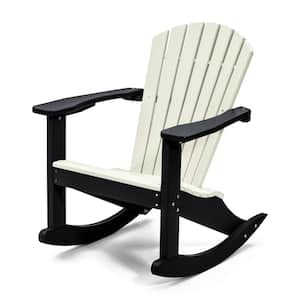Classic Black Rocking Wood Adirondack Chair