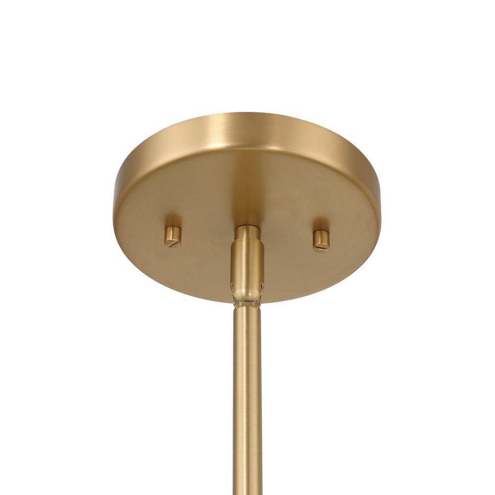 Gold and White Glass Dome Ceiling Light with Adjustable Height