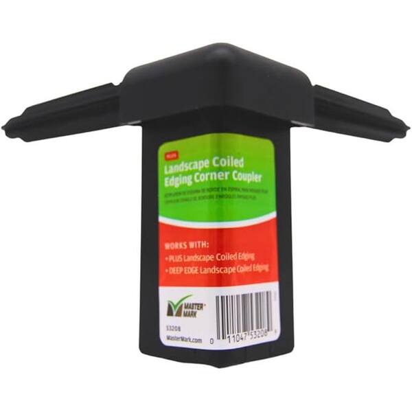 Master Mark Plastics® Black Contractor Landscape Edging Corner Coupler Master Mark Plastics® Black Contractor Landscape Edging Corner Coupler