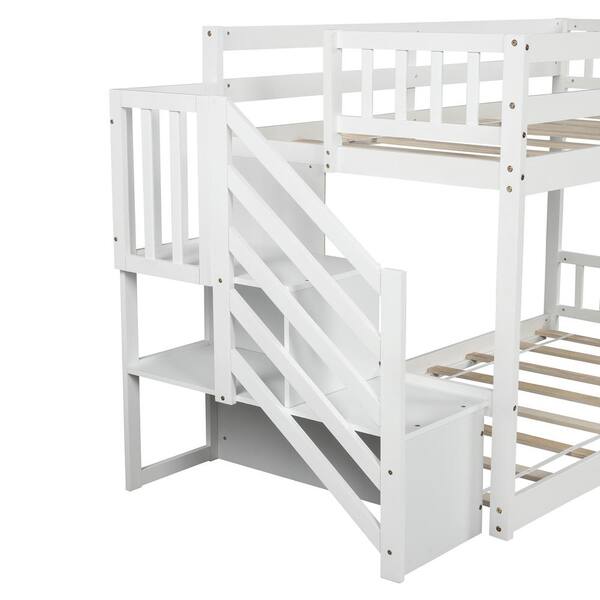 Eer White Twin Over Floor Bunk, Target Bunk Bed Ladder