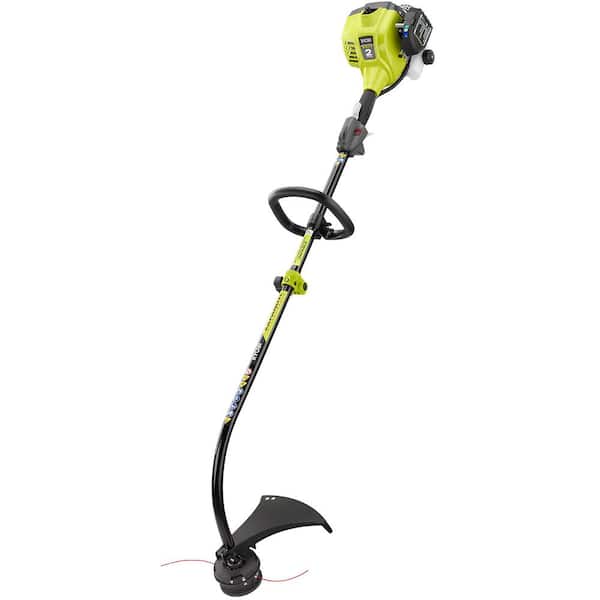 RYOBI 25 cc 2-Stroke Attachment Capable Full Crank Curved Shaft Gas String Trimmer