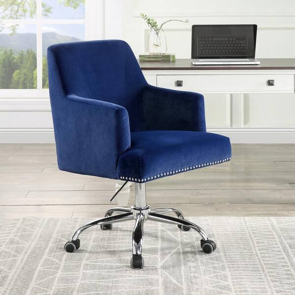 velvet task chair with arms