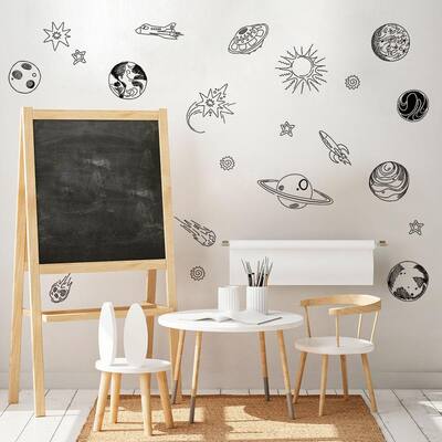 Outer Space Peel and Stick Wall Decals (set of 21)