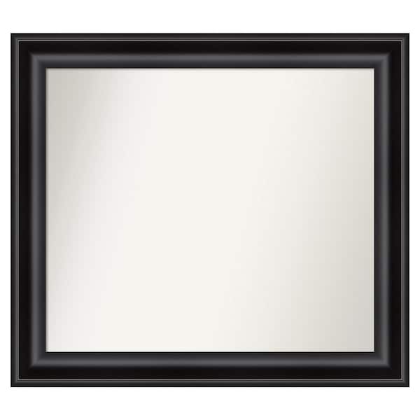 Amanti Art Grand Black 35.75 in. W x 31.75 in. H Custom Non-Beveled Recycled Polystyrene Framed Bathroom Vanity Wall Mirror