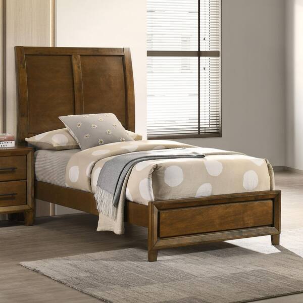 New Classic Furniture Ballard Walnut Brown Wood Frame Twin Panel Bed