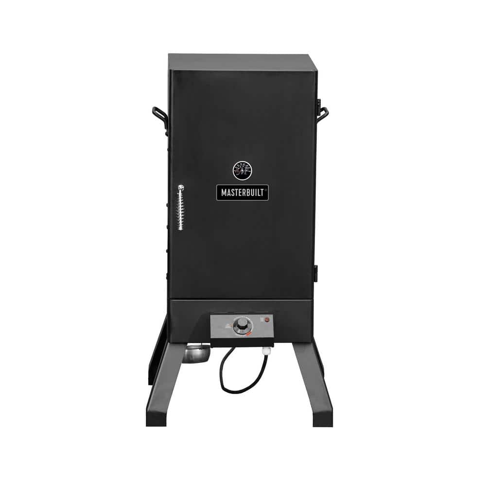 30 in. Electric Analog Smoker in Black with 2 Racks