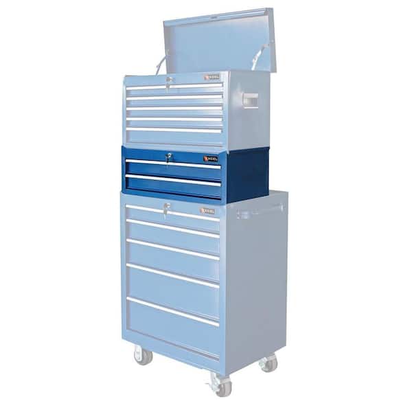 Excel 26.5 in. W x 12 in. D x 9.6 in. H 2-Drawer Steel Intermediate Chest, Blue