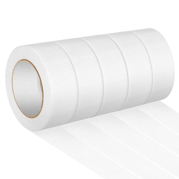 1.8 in. x 100 ft. White Self-Adhesive Fiberglass Drywall Joint Tape Wall Crack and Seam Patch for Drywall Repair, 5-Pack