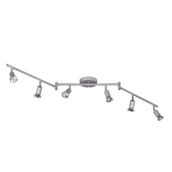 silver track lighting