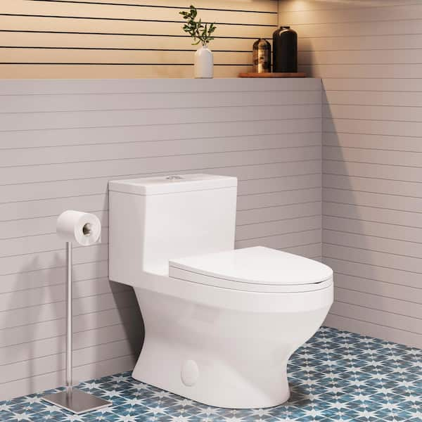 Swiss Madison Clichy 1-piece 1.1/1.6 GPF Dual Flush Elongated Toilet in ...