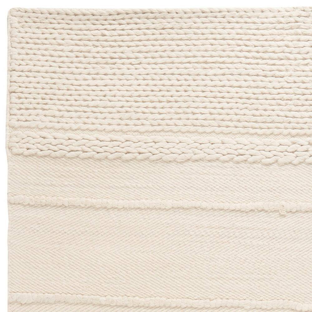 Ivory Hand-Tufted Wool Rectangular 9' x 12' Rug