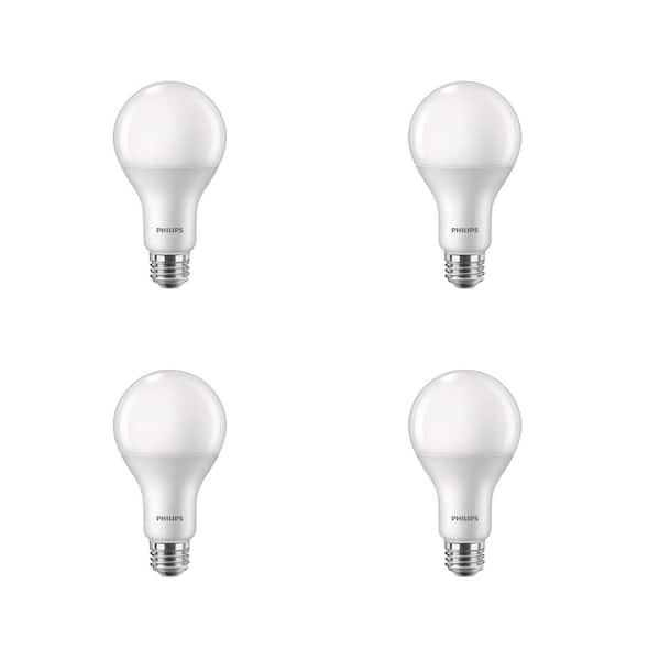 besteden Afm tabak Philips 150-Watt Equivalent A21 Dimmable with Warm Glow Dimming Effect  Energy Saving LED Light Bulb Soft White (2700K) (4-Pack) 558221 - The Home  Depot