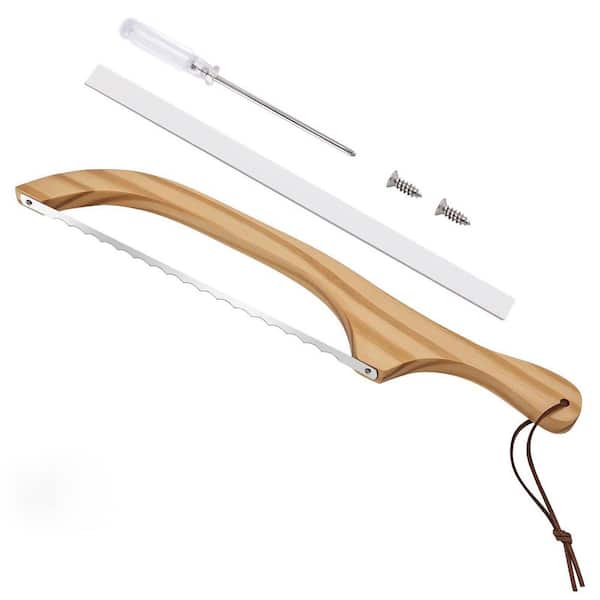 10.8 in. Stainless Steel Partial Tang Serrated Edge Sourdough Bread knife, Sourdough Bread Slicer for Homemade Bread