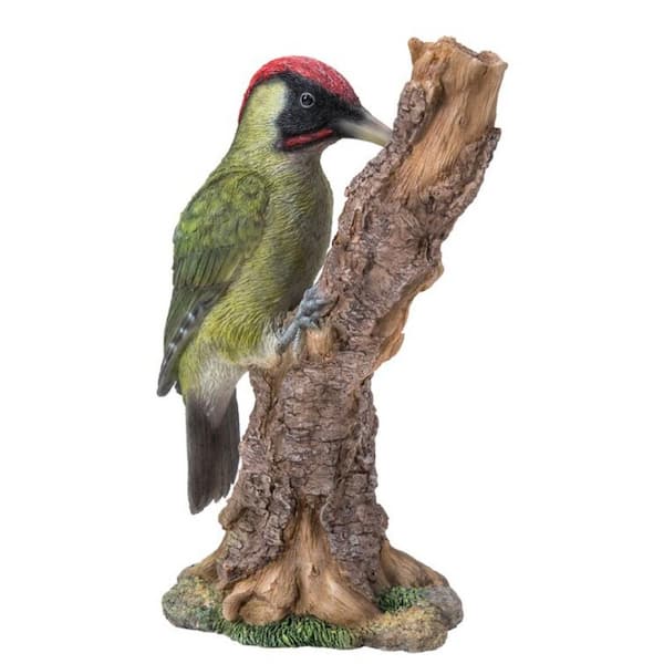HI-LINE GIFT LTD. Woodpecker On Stump - Garden Statue