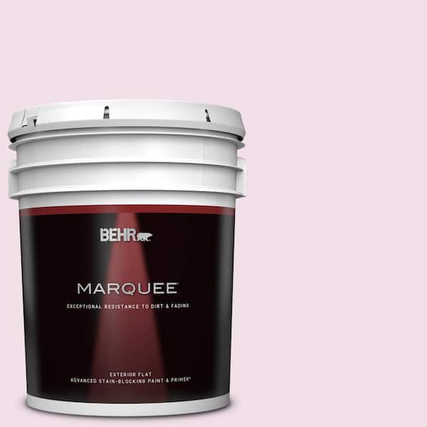 BEHR MARQUEE 5 gal. #M120-1 Pink Proposal Flat Exterior Paint & Primer