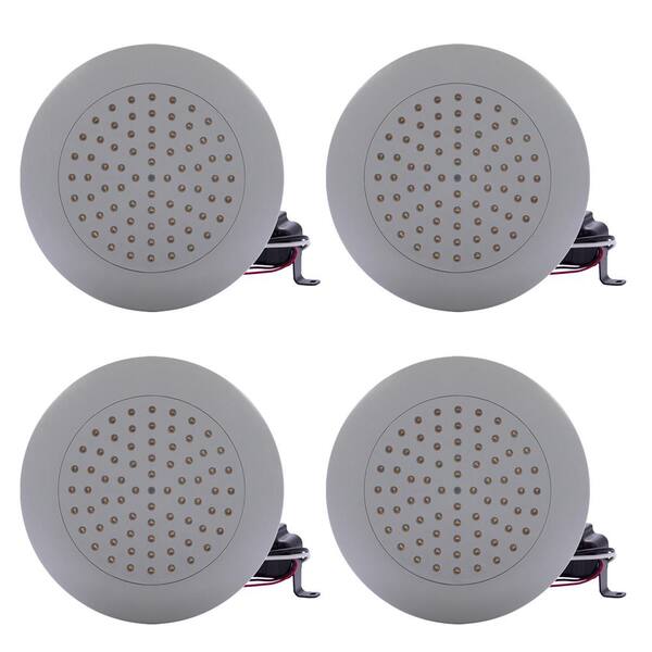 Unbranded CSE Inc. 6 in. 13-Watt LED Dimmable Downlight Flush Mount 3500K Gray Lens and Trim Color (4-Pack)