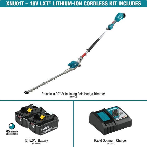 Makita 18V LXT® Lithium‑Ion Brushless Cordless 24 Hedge Trimmer Kit  (5.0Ah)