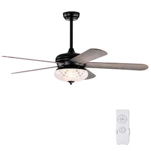 4.3 ft. Indoor Metal 120-Volt 180 RPM Retro Ceiling Fan with Remote Control 3 Wind Speeds & 5 Reversible Blades Grey