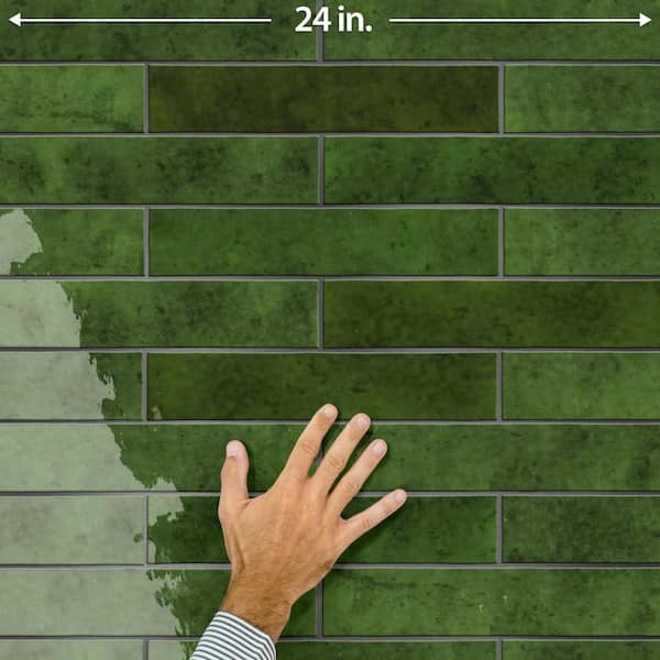 Merola Tile Menorca Tourmaline 3 in. x 13 in. Ceramic Wall Tile