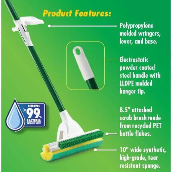 Libman 955 Roller Mop with Scrub Brush