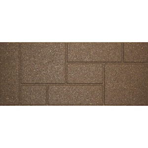 10 in. x 24 in. Brown Patiostone Recycled Rubber Stairtread (Set of 4)