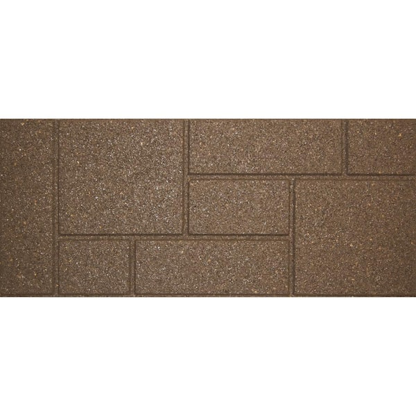 Envirotile 10 in. x 24 in. Brown Patiostone Recycled Rubber Stairtread (Set of 4)