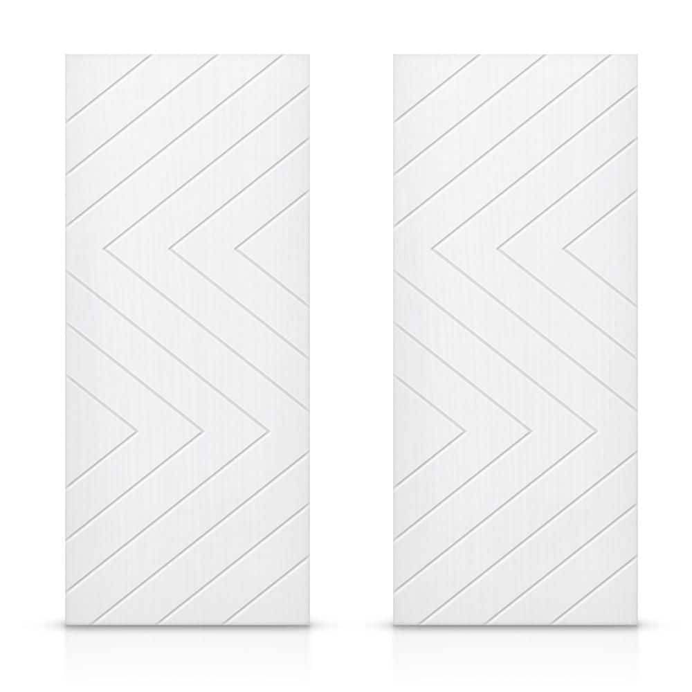 84 in. x 96 in. Hollow Core White Painted Composite MDF Interior Double Closet Sliding Doors price history on PriceWatchPro