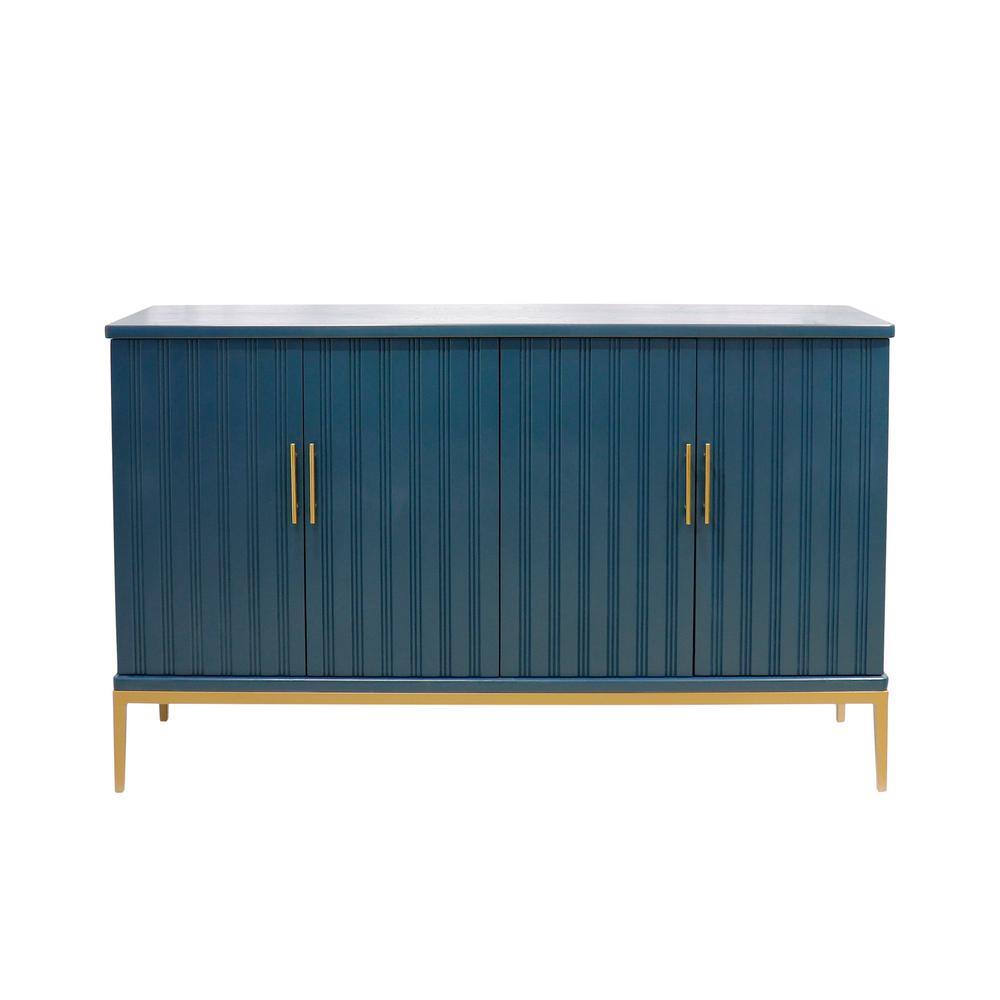 Pasargad Home Calypso Teal/Gold Sideboard with 6-Shelves PPH-D4 - The ...